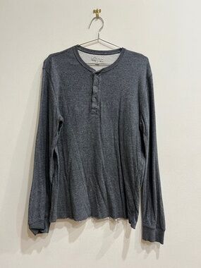 J. Crew Gray Henley Classic Fit Men's Medium